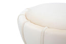 Sgabello Flower Crema Ø 40x44 cm in Legno 