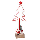 Albero metallo led con babbo natale rosso cm 7x15xh39