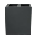 Pattumiera per Raccolta Differenziata 2 Scomparti Capacità 120 lt 60x30x80 cm in Acciaio Antracite 