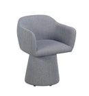 Poltrona Girevole da Soggiorno 59x55x77 cm in Tessuto Lottie Lottie Grigio Scuro