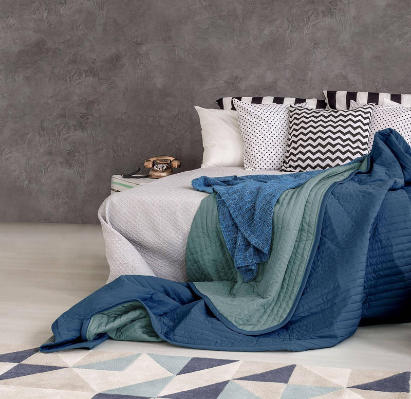 Trapuntino Doubleface Matrimoniale 100gr Avio/Bali Blue