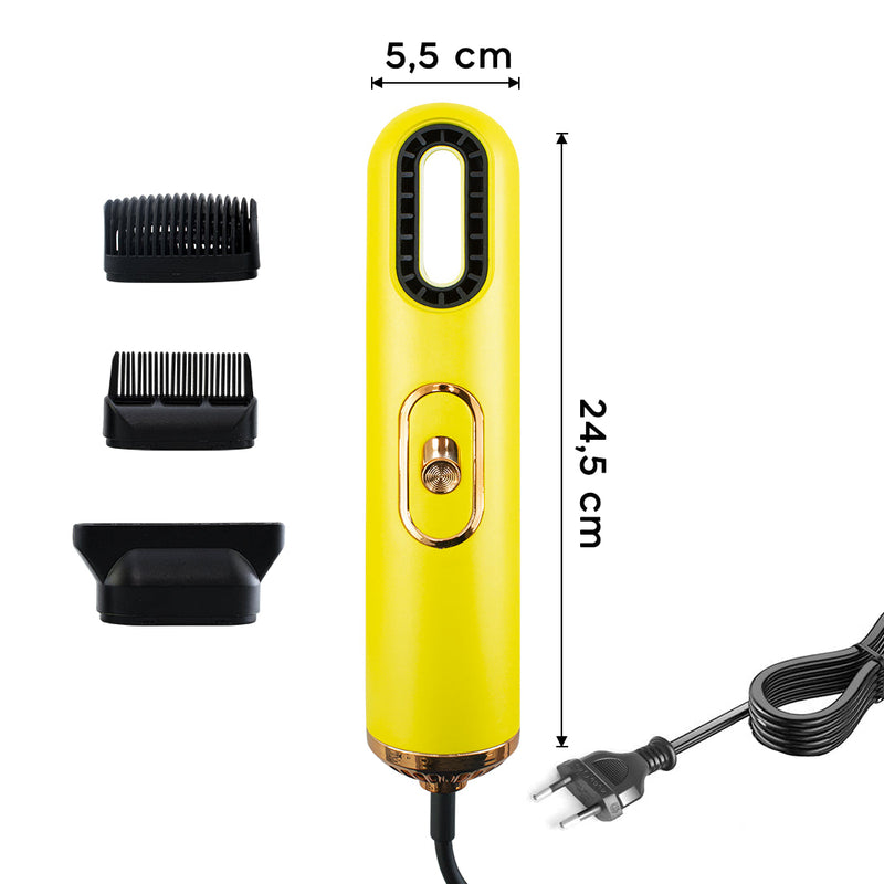 Asciugacapelli Phon 2000W Ergonomico Design Moderno con Ioni Negativi Giallo