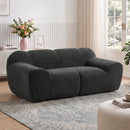Divano 2 Posti Senza Struttura 174x91x61 cm con Seduta Ampia in Ciniglia Grigio Scuro      