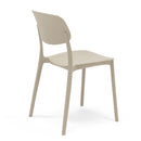 Set 4 Sedie 46x79x54 cm in Polipropilene Elodie Tortora