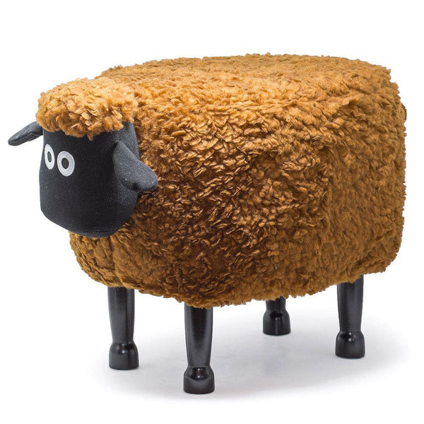 online Sgabello Pouf Poggiapiedi per Bambini 63x36x42 cm Pecora Marrone Divina Home