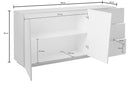 Credenza 2 Ante + 3 Cassetti 180x43x86 cm Vega Ardesia