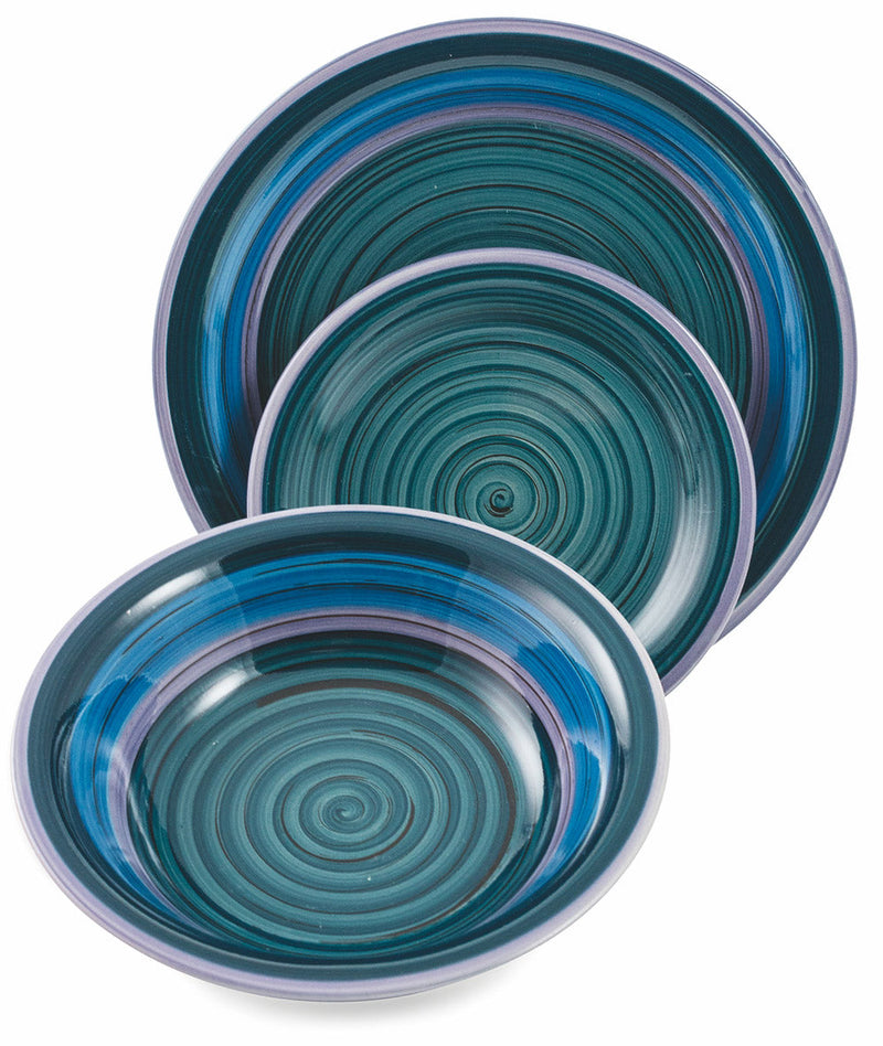 Servizio Piatti 18 Pezzi in Stoneware Soriani Minorca Multicolor