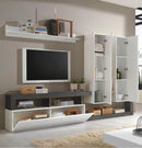 Parete attrezzata Mogol bianco lucido ossido