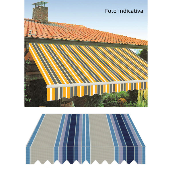 Tenda da Sole con Bracci Retrattili 3x2,5m Tessuto in Poliestere Disegno P4032 prezzo