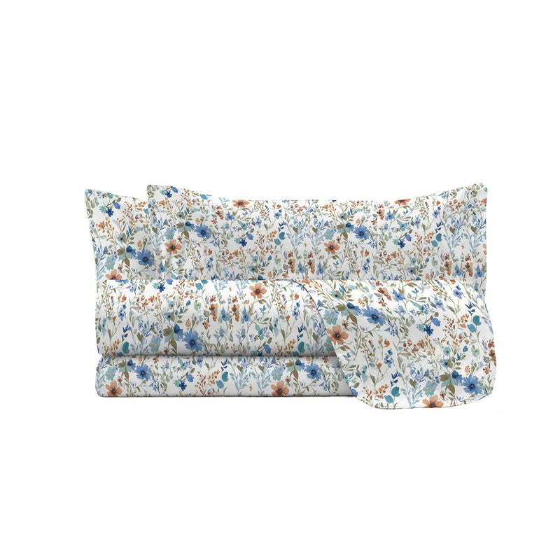 Set Lenzuola con Stampa Sopra Sotto e Federe Linea Ida Ermes Varie Misure