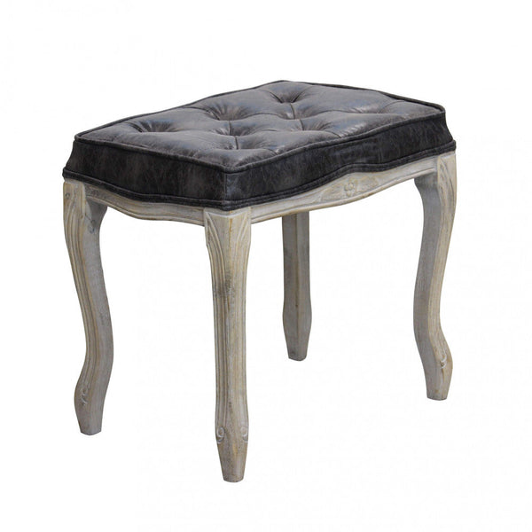 Sgabello Marly 50x36x47 h cm in Legno e Similpelle Grigio online