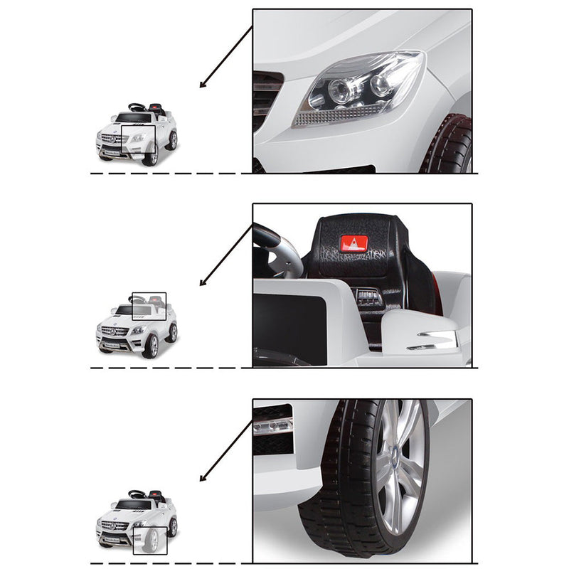 Macchina Elettrica per Bambini 6V con Licenza Mercedes Benz ML350 Bianca
