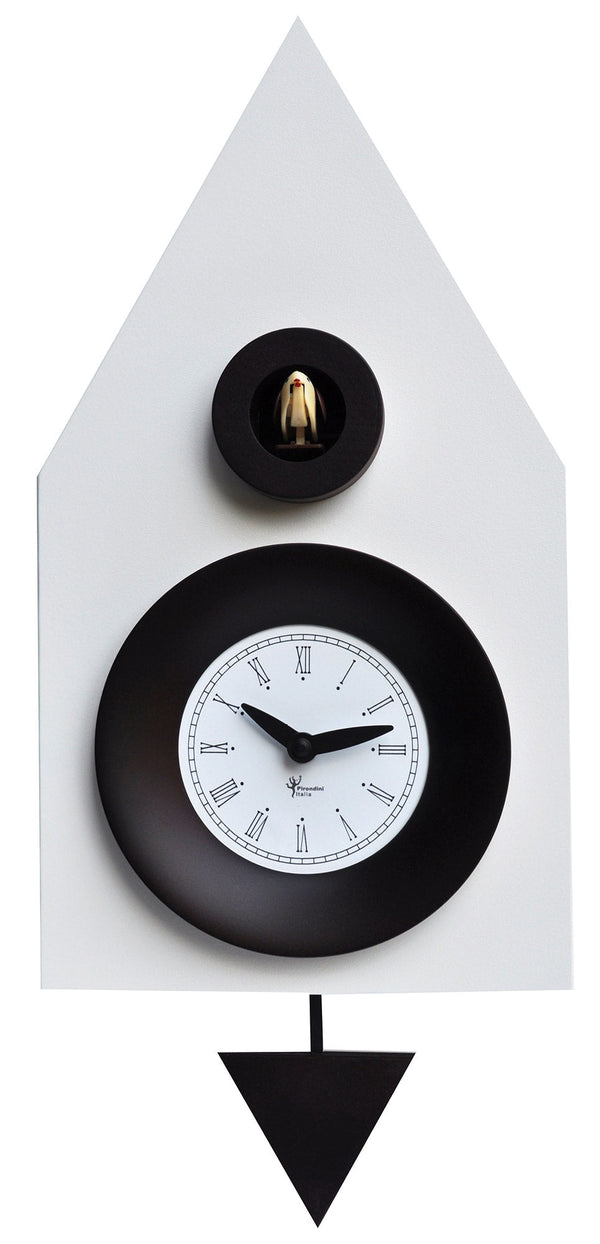 Orologio a Cucù da Parete 20x36x13cm Pirondini Italia Dark Bianco sconto