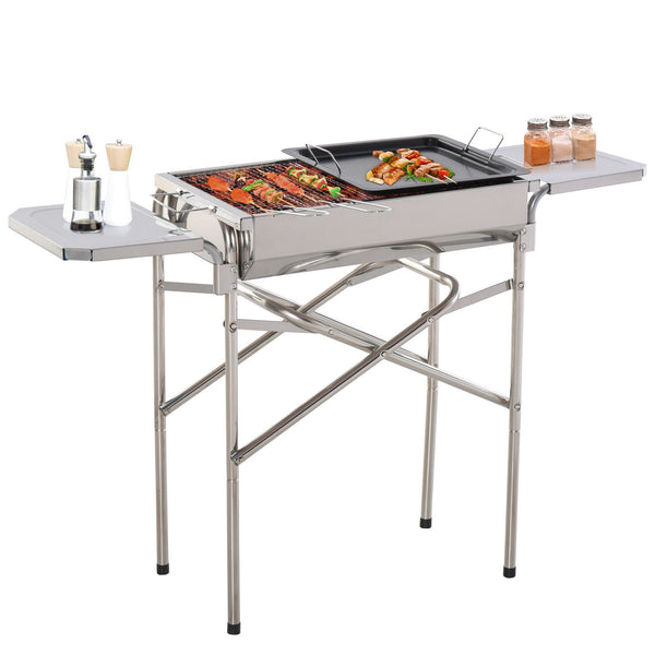 Barbecue a carbonella con ruote e 2 griglie regolabili Wisconsin Scelta Barbecue a carbonella con ruote e 2 griglie regolabili Wisconsin Scelta