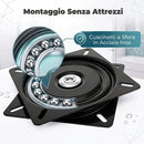 Sedia per Doccia Girevole 38,5x37,5x63-75 cm ad Altezza Regolabile con Schienale Capacità 150 kg in Lega di Alluminio Celeste      