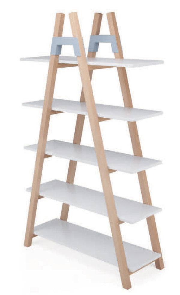 Libreria 5 Ripiani 100x40x170 cm in MDF e Legno Bianco/Faggio sconto