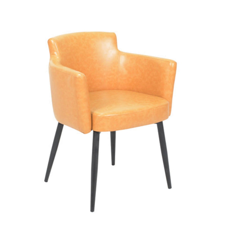 Poltrona in Similpelle 56x58H76 cm Gialla