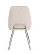 Set 2 Sedie 45x49,5x85 cm Kashar in Tessuto Beige