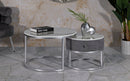 Tavoli da Caffè Greys Coppia Ø70x45 cm - Ø50x40 cm in Pino e MDF e Metallo      