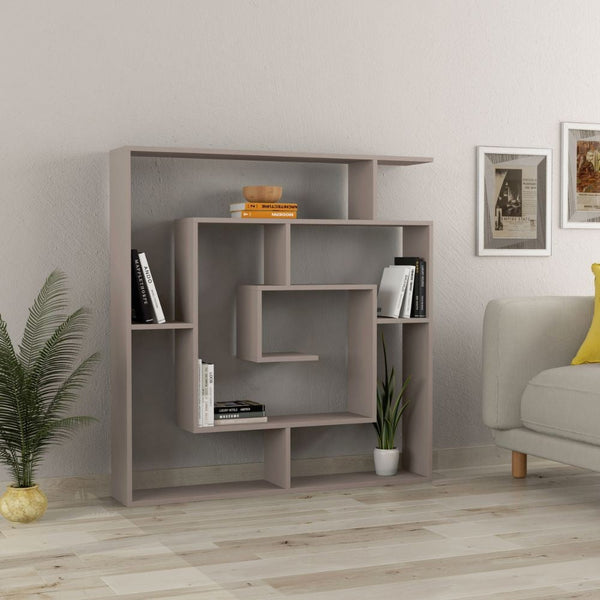 Libreria Moderna 129x125x22 cm in MDF Labirent Light Mocha online