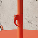 Set Tavolo e Sedie per Bambini con Ombrellone per Esterno in Acciaio Arancione      