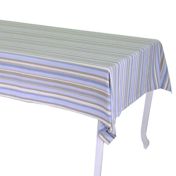 Tovaglia Rettangolare 140x240 cm in Cotone 180 GSM Stripe Avio sconto