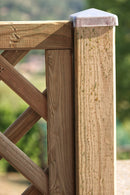 Pannello Grigliato con 2 Fioriere da Giardino 194x40x150h cm in Legno  Naturale