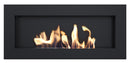 Camino a Bioetanolo da Parete 90x40 cm Flig con Vetro o Senza Vetro Tampa Slim Nero