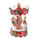 Giostra Carillon con Slitta con Musica e Movimento H26 cm in Resina