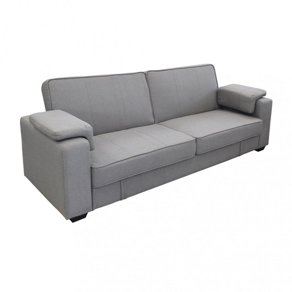Divano Letto Darell 228x85x89 cm in Tessuto Grigio chiaro acquista