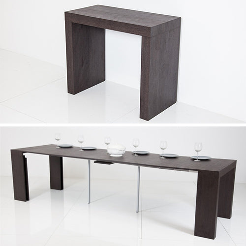 Consolle Tavolo Allungabile 45/305 Cm Rovere Moro Groupdesign Twist sconto
