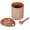 Barattolino Zucchero di Canne con Cucchiaino Ø8x11 cm 400 ml in Ceramica VdE Tivoli 1996 