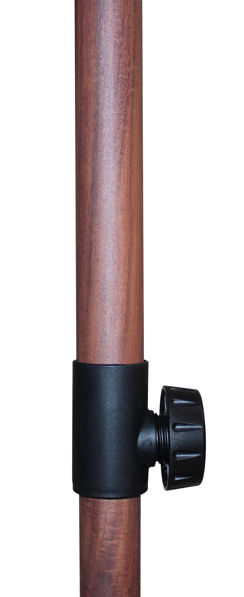 Ombrellone da Giardino 2x2 m Palo Ø38 mm in Alluminio Effetto Legno Tessuto Olefin Trend Wood Bordeaux