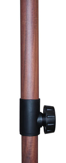 Ombrellone da Giardino 3x2 m Palo Ø38 mm in Alluminio Effetto Legno Tessuto Poliestere Trend Wood Rosso