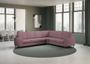 Divano Angolare 6 Posti 286x246x85 cm Sakar in Tessuto Prugna