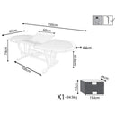 Tavolo Allungabile Ovale Double 150/200x90x74 h cm in Legno di Acacia Marrone
