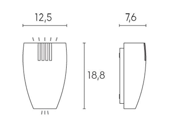 Applique da Esterno a LED 12W+2W 4000K Sovil Bianco