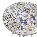 Set da Giardino Pieghevole in Metallo con Tavolo e 2 Sedie Gallipoli Bianco