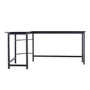 Scrivania da Ufficio ad Angolo 168x120x75 cm in Legno e Metallo  Nero