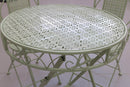 Set da Giardino Pieghevole in Ferro con Tavolo e 2 Sedie Soriani Loire Breakfast Verde Acqua