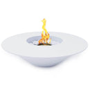 Camino a Bioetanolo da Pavimento Ø60 cm in Acciaio Bianco