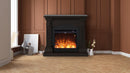 Camino Elettrico da Pavimento 113,7x102,2x28,2 cm Effetto Fiamma 1500W Sined Cetona Wenge