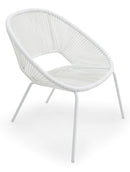 Set Tavolino e 2 Sedie da Giardino in Acciaio Kraus Michelangelo Bianco