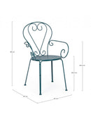 Sedia da Giardino 49x49x89h cm con Braccioli Etienne Ocean