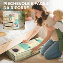 Tappeto Morbido per Bambini 196x176x1,5 cm Superficie Impermeabile in XPE a Tema Animali   