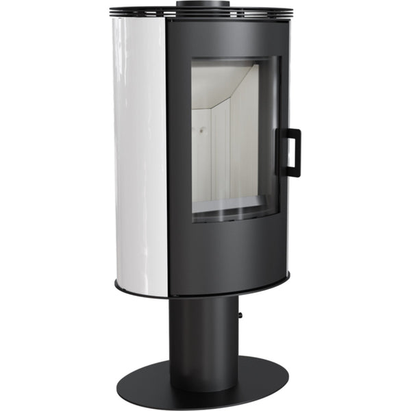 prezzo Stufa a Legna 52,8x108,6x42,2cm Flig Westfield Bianca con Piastrelle Bianche