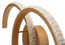 Lampada da Muro LED Double C 41x8,5x24 cm in Alluminio e Ferro e PVC Oro e Bianco      