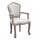 Poltrona Charlene in Tessuto 55x51x100 h cm in Tessuto Bianco