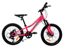 Bicicletta Mountain Bike per Bambini Unisex 20" MTB Phoenix 7V in Acciaio Fucsia