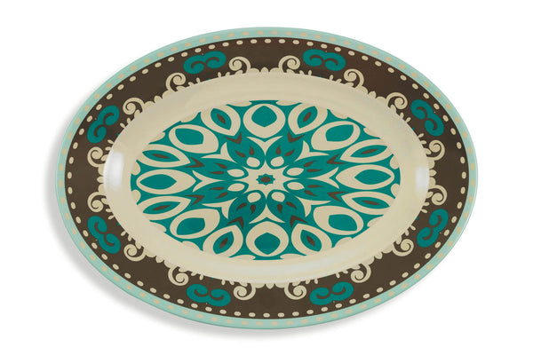 online Servizio Piatti Piano 6 Pezzi in Melammina Ovale Villa d'Este Cala Jondal